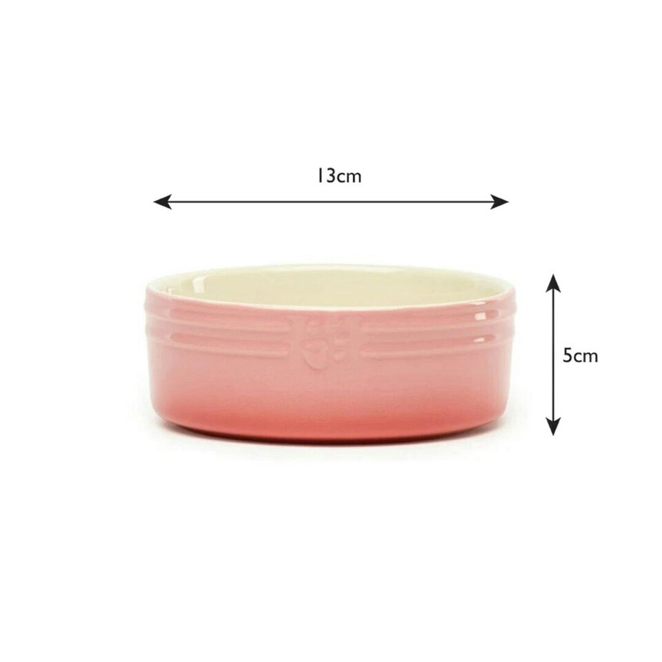 image 1 of Scruffs Ceramic Ombre Pet Food Bowl 13cm | Pink | 1