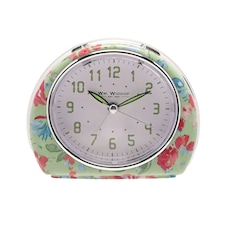 Wm.Widdop Quartz Alarm Clock - Green Leaf Design L/S/C Green