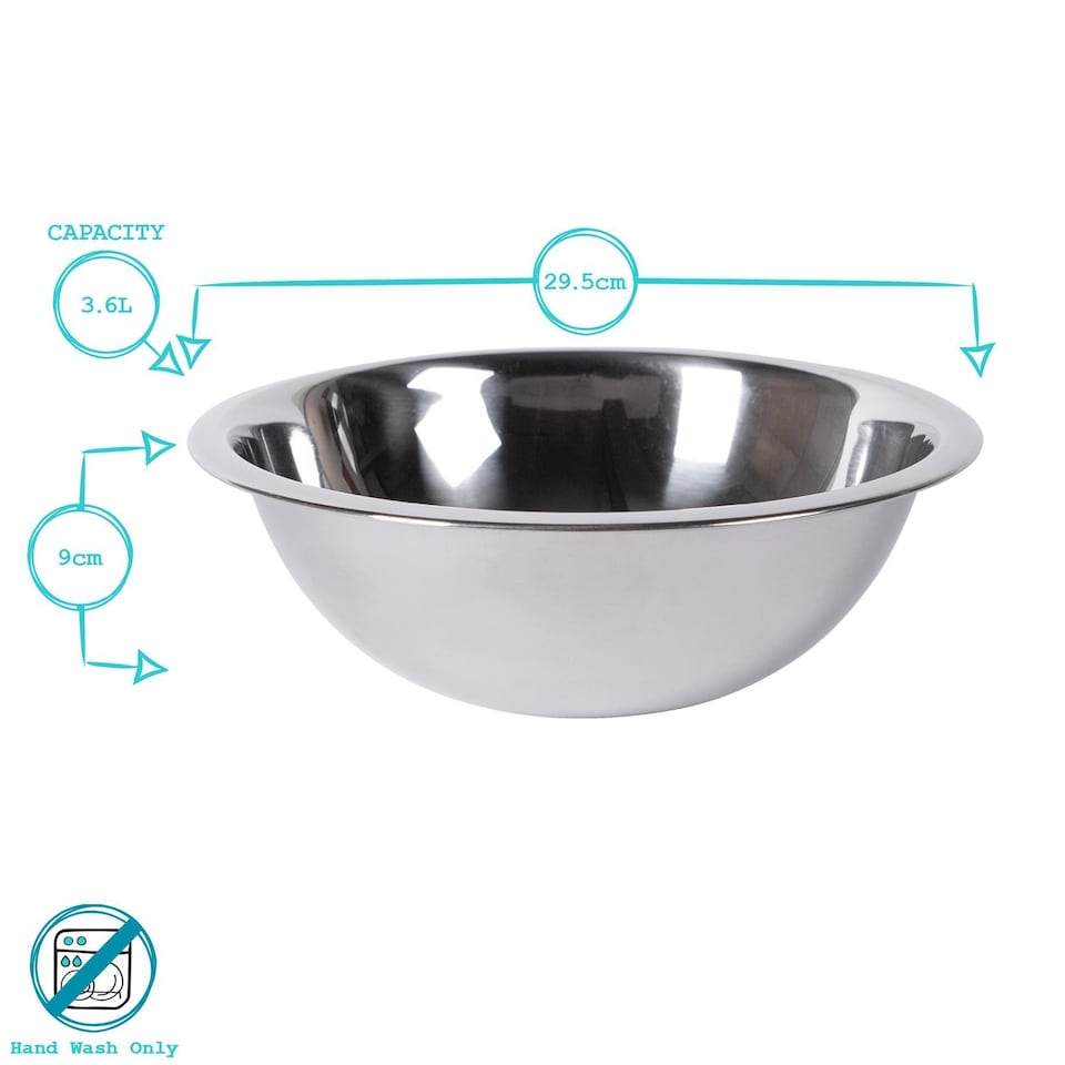 image 1 of Argon Tableware Stainless Steel Mixing Bowl - 3.6L