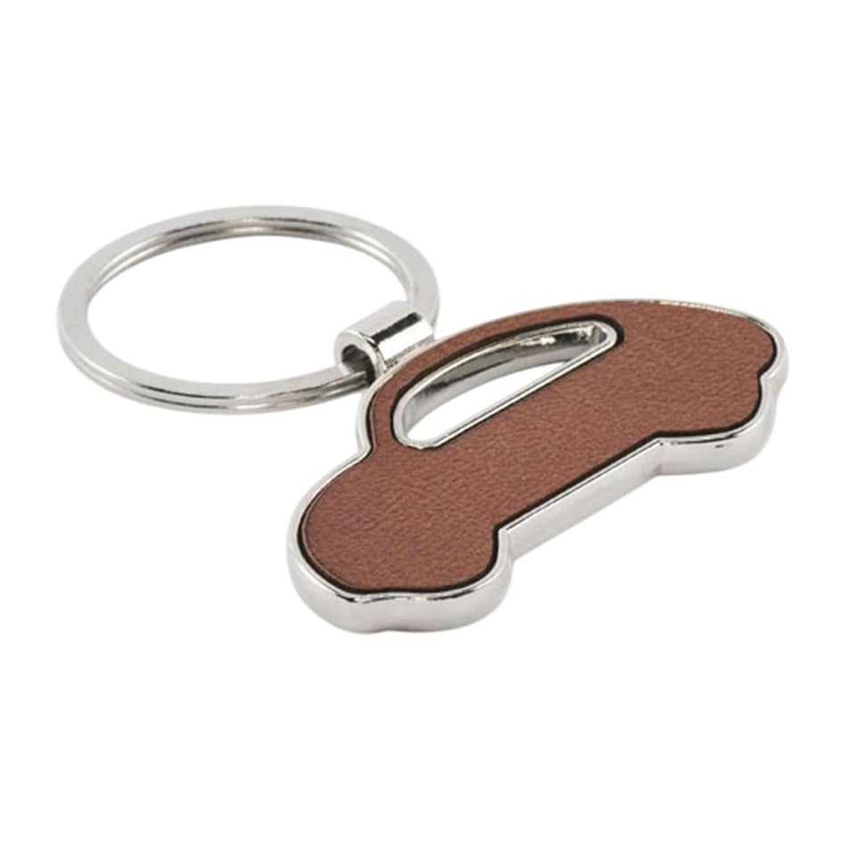 image 1 of MidOcean Lar Car Keyring - Brown - One Size