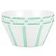 image 1 of Green Striped Bowls Set of 4 Recycled Plastic Set | Green | 4 Pack