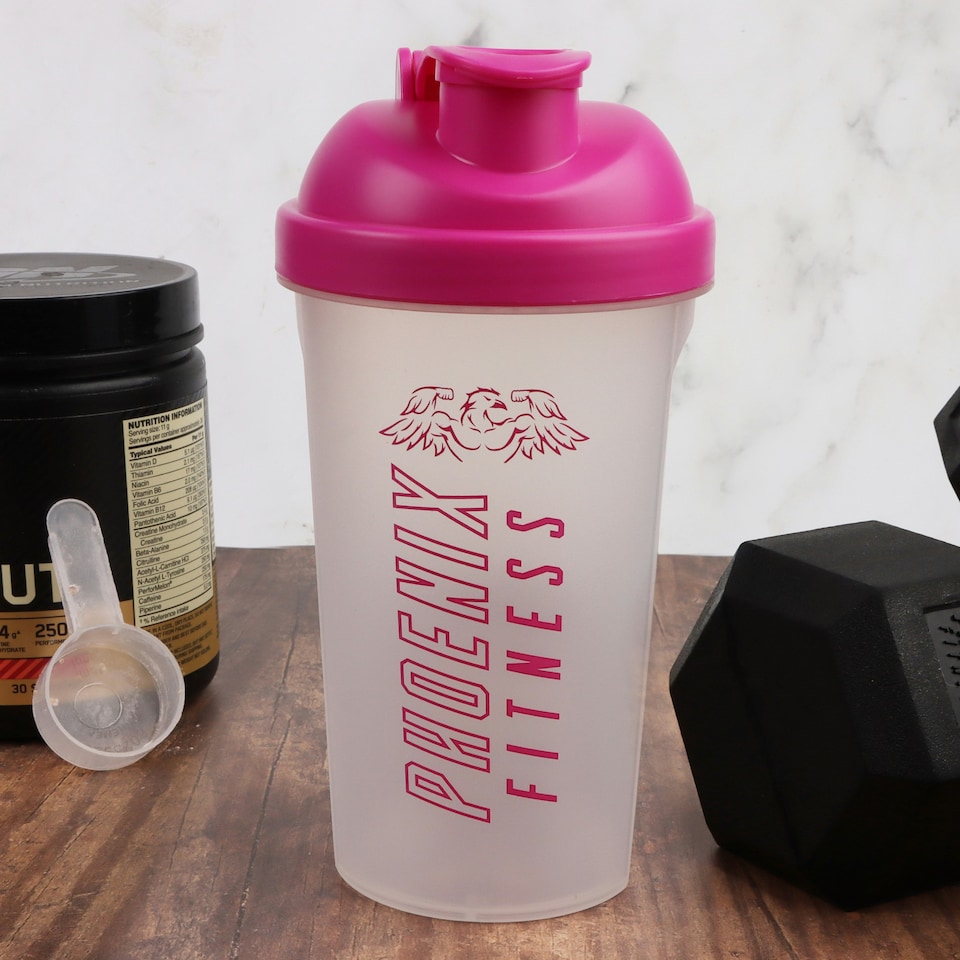 image 1 of Phoenix Fitness Protein Shaker - 700ml, Pink