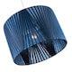 image 3 of Modern Midnight Blue Voile Fabric Organza Tapered Pendant Lamp Shade | Blue