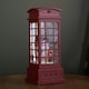 image 4 of 25cm Battery Operated Light up Christmas Phone Box Water Spinner with Snowman Scene & LEDs