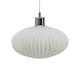 image 1 of Baton - White Ribbed Glass Easy Fit Pendant Shade | White | Medium | 1