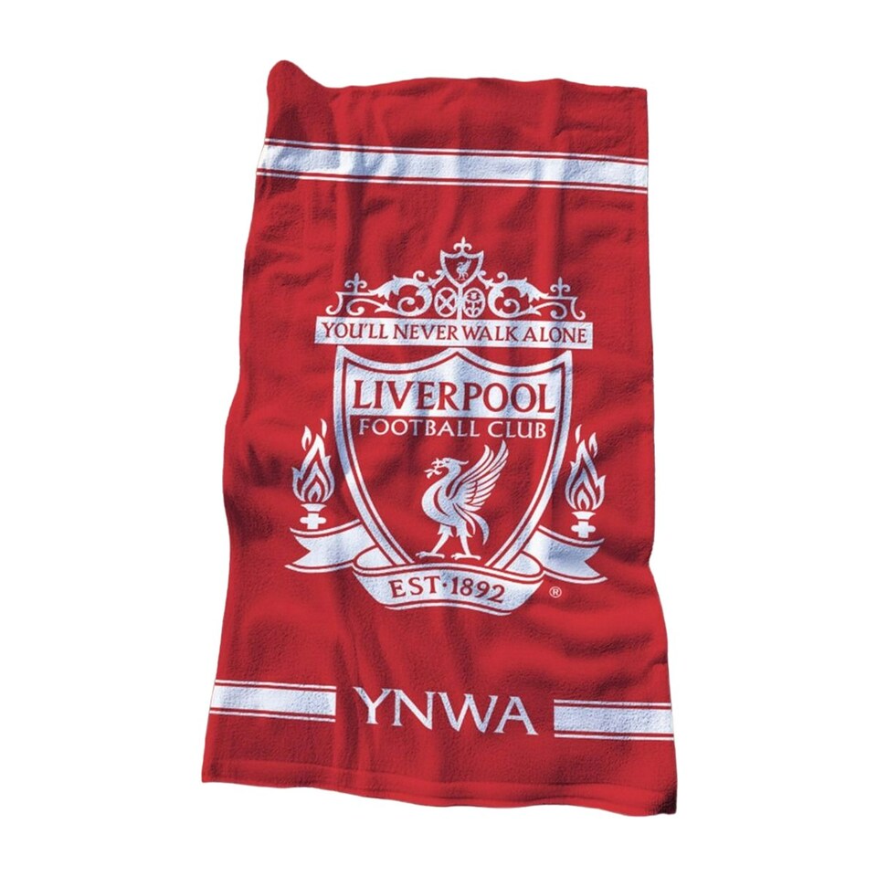image 1 of Liverpool FC You´ll Never Walk Alone Cotton Beach Towel - Red/White - One Size Red | One size