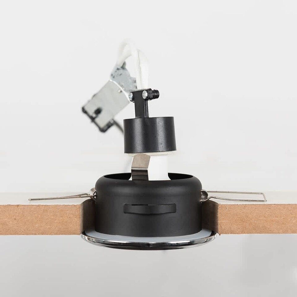 image 1 of ValueLights 6 Pack IP65 Chrome Downlights Warm White Bulbs | Chrome