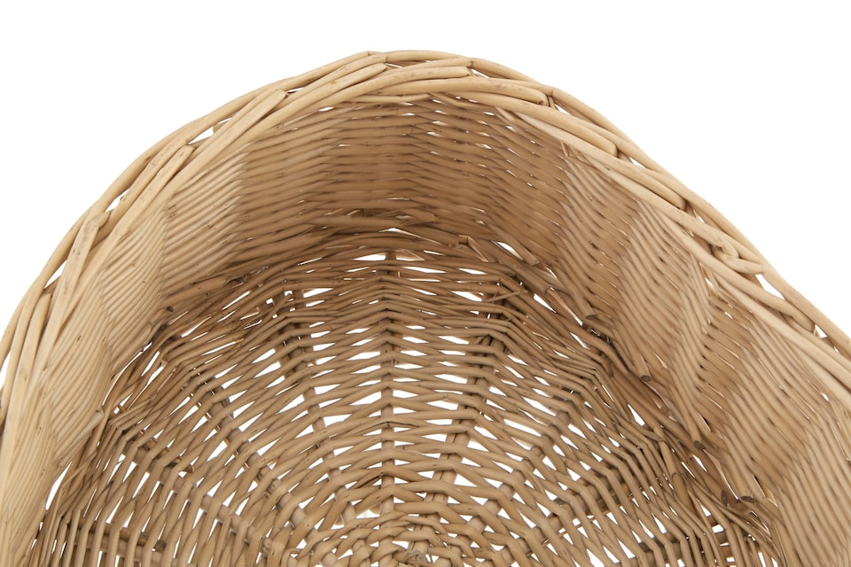 image 1 of Grey Heart Shape Willow Basket | Brown