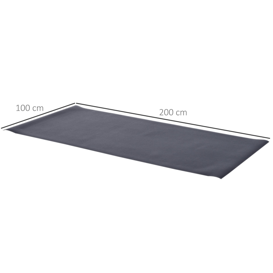 image 1 of HOMCOM Thick Equipment Mat Gym Exercise Fitness Workout Tranining Bike Protect