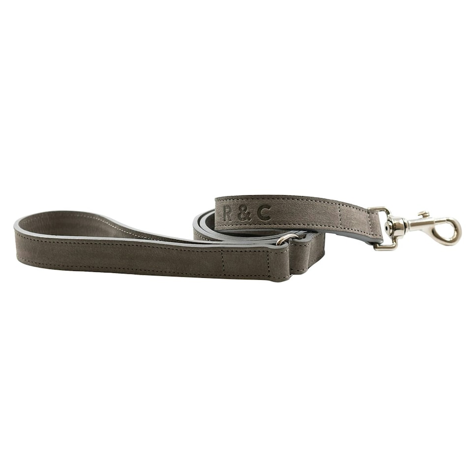 Ralph & Co Nubuck Dog Lead - Grey - Thin