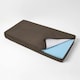 image 2 of Homescapes Brown Suede Orthopaedic Foam 2 Seater Booster Cushion | Brown | Chocolate | 100 x 50 x 10 cm