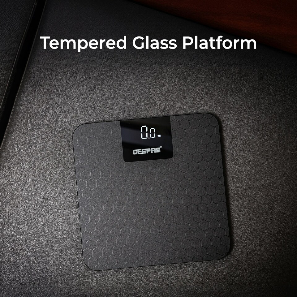 image 1 of GEEPAS Digital Bathroom Scales for Body Weight, Black