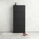 image 5 of Shoes Shoe Cabinet 4 Flip Down Doors and 2 layers in Matt Black
