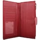image 1 of London Leathergoods Womens Leather RFID Protected Money / Coin / Credit Card Holder Purse Pleated Design - Red | Red | Red