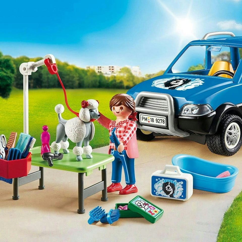 image 1 of Playmobil City Life Mobile Pet Groomer Playset