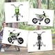 image 9 of AIYAPLAY 12V Kids Electric Motorbike, Kids Electric Ride on Motorcycle, Battery Powered Toy with Twist Grip Throttle, Training Wheels, Suspension System, Music, Green | Green | Green