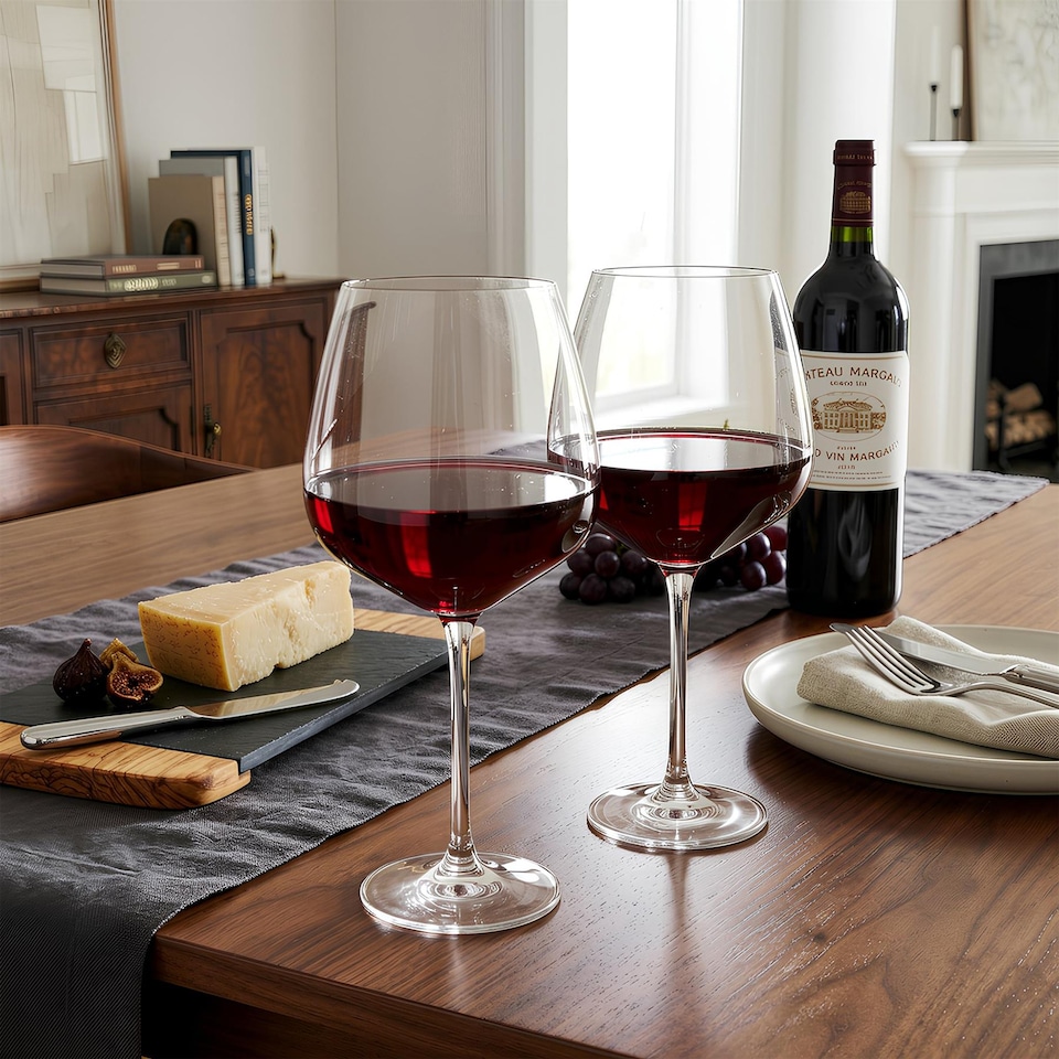 image 1 of Argon Tableware Knightsbridge Crystal Red Wine Glasses - 650ml | Clear | Clear | 6