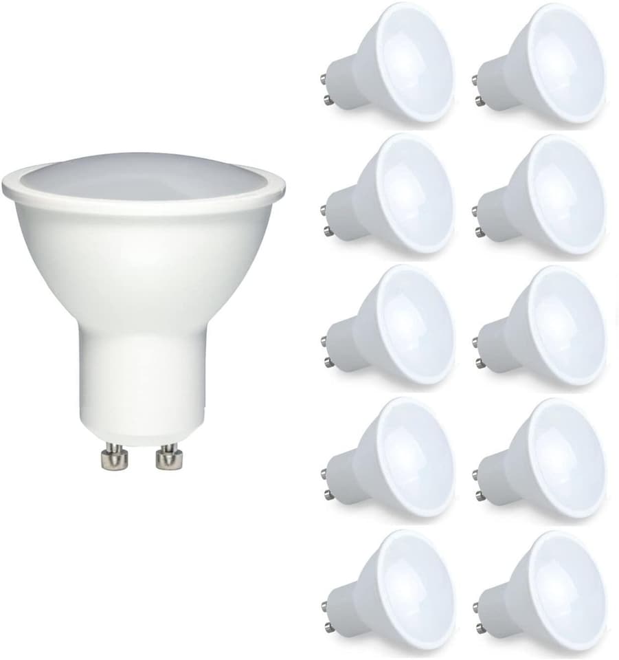 image 1 of LED Lamp- 7W GU10 Plastic Body SMD DIMMABLE LED, 500Lm 3000K (pack of 10pcs)