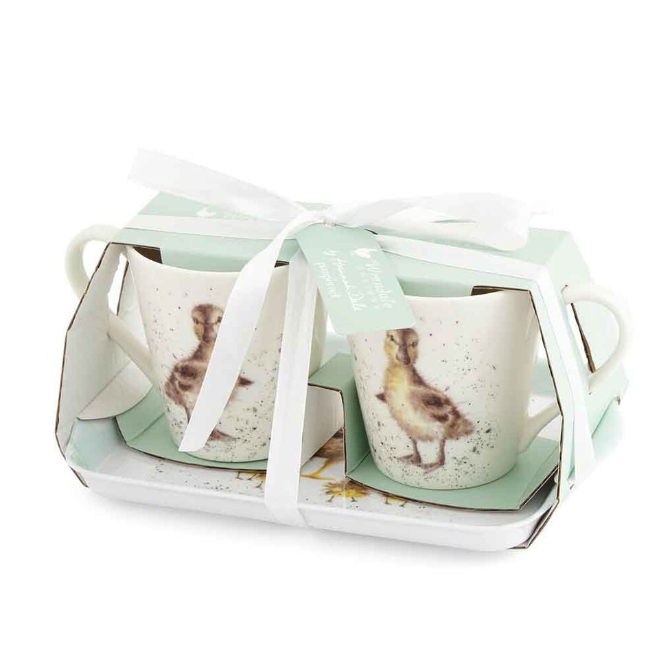 image 1 of Wrendale Designs Lovely Mum Porcelain Mug & Melamine Tray Set | Multi | 3