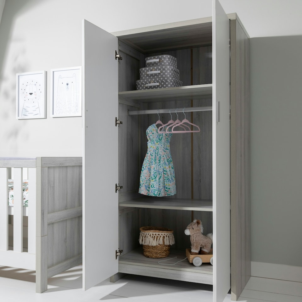 image 1 of Tutti Bambini Modena 3 Piece Room Set - Grey Ash/White
