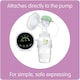 image 4 of MAM 2-in-1 Single Electric Silicone Breast Pump Battery Powered Light Green