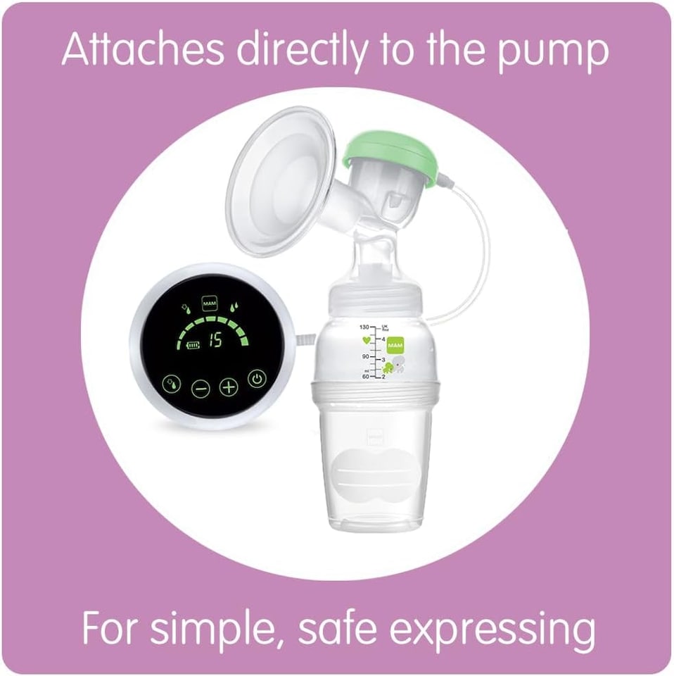 image 1 of MAM 2-in-1 Single Electric Silicone Breast Pump Battery Powered Light Green