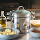 image 3 of Cooks Professional Stainless Steel Pasta Pot | Removable Strainer | Glass Lid
