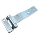 image 1 of Heavy Duty 145mm Strap Hinge Locker Door Hatch Zinc Plated 4mm Thick Silver