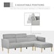 image 5 of HOMCOM Upholstered Sofa bed Reversible Sectional Sofa Set linen-Touch Sleeper