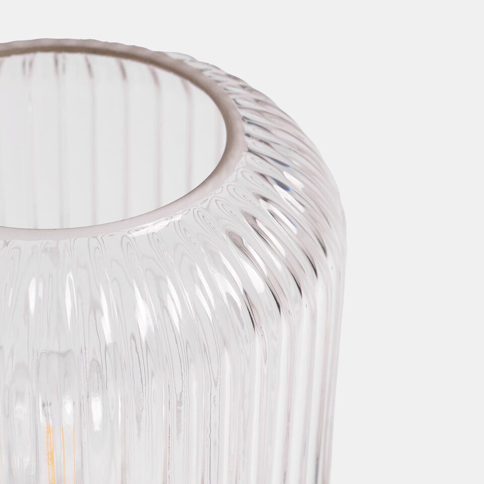image 1 of OHS Glass Cordless Table Lamp LED Battery Operated Night Light