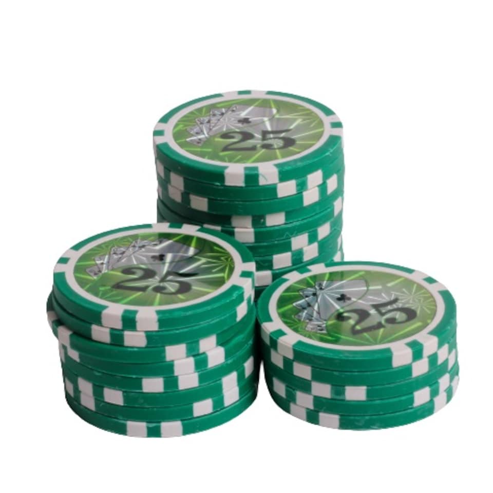 image 1 of Traditional 13.5G Poker Chips - Pack of 25 - Various Denominations | Purple