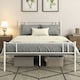 image 6 of HOMCOM Double Metal Bed Frame w/ Headboard & Footboard, Bedroom Furniture