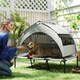 image 7 of PawHut Portable Elevated Dog Bed with Removable Canopy Grey | M