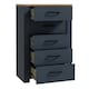 image 3 of Bohol 5 Drawer Narrow Chest in Riviera Oak/Navy