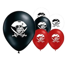 Pirate Party Latex Balloons 30cm / 12 in - Pack of 6