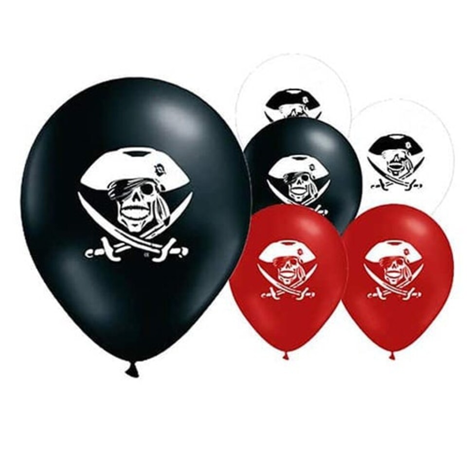 Pirate Party Latex Balloons 30cm / 12 in - Pack of 6