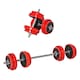 image 1 of HOMCOM 20KGS Dumbbell & Barbell  Adjustable Ergonomic Set Exercise in Home Gym Red | Black | Standard