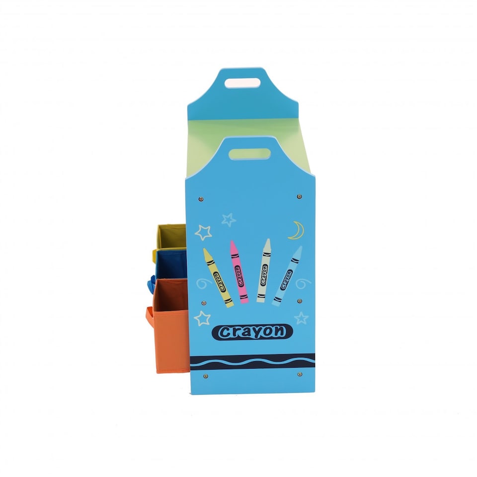 image 1 of Colourful Childrens Toy Storage Crayon Unit Shelves with 3 Drawers