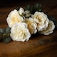 image 3 of Soft White Cottage Rose Stem Artificial Plant - Fabric/Plastic - L8 x W8 x H53 cm - Green