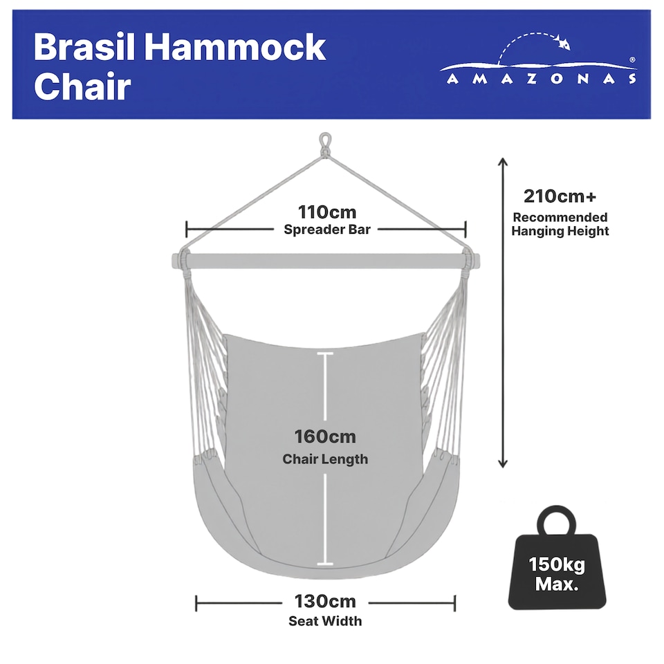 image 1 of Amazonas Outdoor Hanging Chair – Brasil Papaya