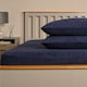 image 1 of OHS 4 Pack Soft Cosy Teddy Fleece Pillowcases, 50x75cm - Navy Blue