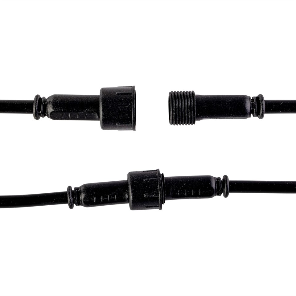 image 1 of Set of 10 - 30mm Black IP67 Warm White LED Decking Kit Photocell | Black | Clear | 10