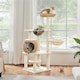 image 2 of Yaheetech 137.5 cm Tall Woven Rattan Cat Nest Beige