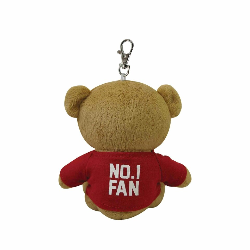image 1 of Arsenal FC Buddy Bear Keyring - Brown/Red - One Size