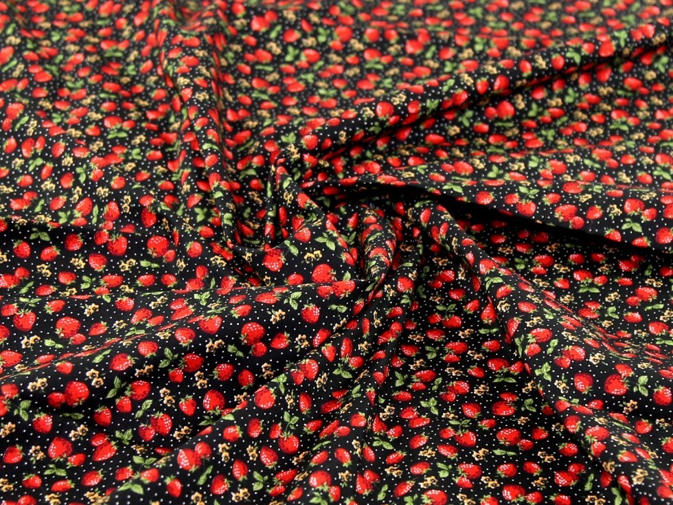 Rose and Hubble Black 100% Cotton Poplin Dressmaking Fabric, 112.5cm / 44" Wide - per metre
