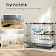 image 3 of PawHut Indoor Cat Cage with DIY Customizable Design Black | Black | Black | S