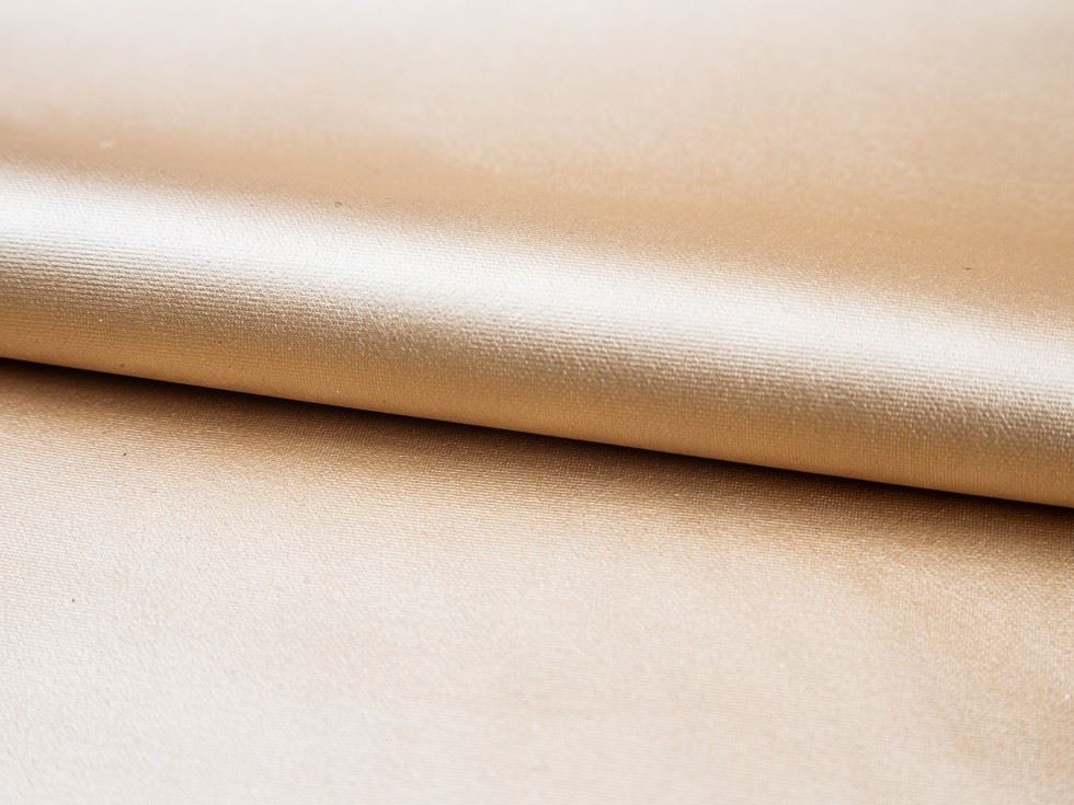 Minerva Gold Deadstock Faux Leather Coated Scuba Dressmaking Fabric per metre - 148cm / 58" Wide