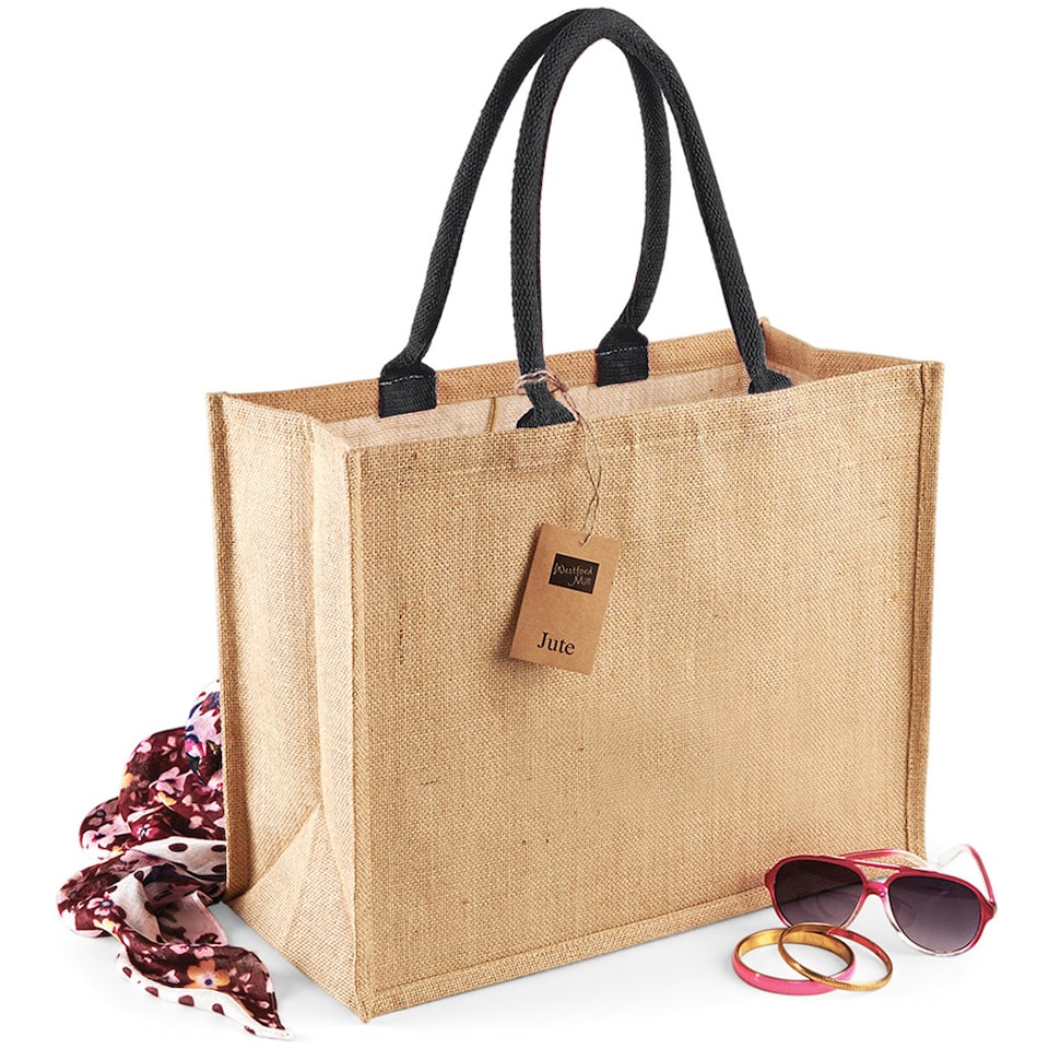 image 1 of Westford Mill Classic Jute Shopper Bag (21 Litres)