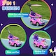 image 3 of AIYAPLAY 3 in 1 Ride on Push Car, Cartoon Robot Foot to Floor Slider - Pink