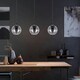 image 2 of Aleksander 3 Light Black & Smoked Glass Pendant Ceiling Light